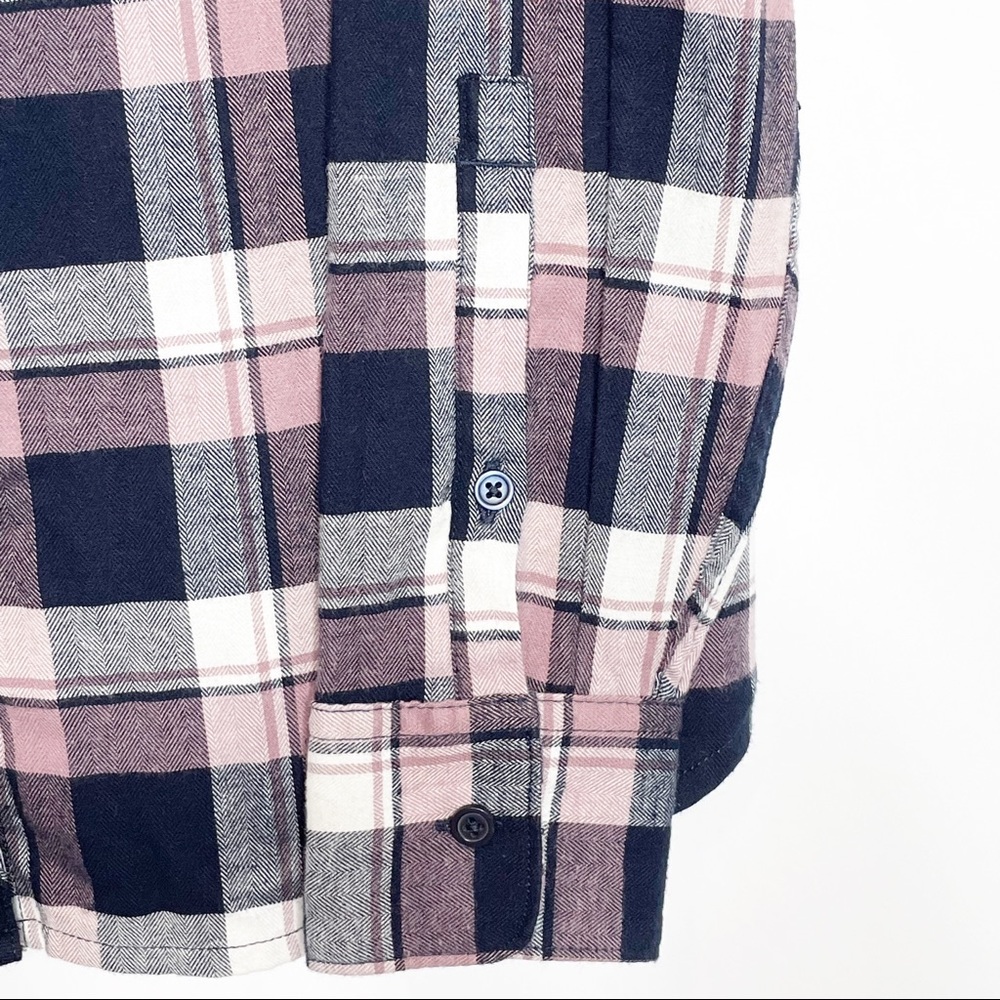 Orvis Black & Pink Plaid Flannel Shirt (M) - Picture 3 of 8